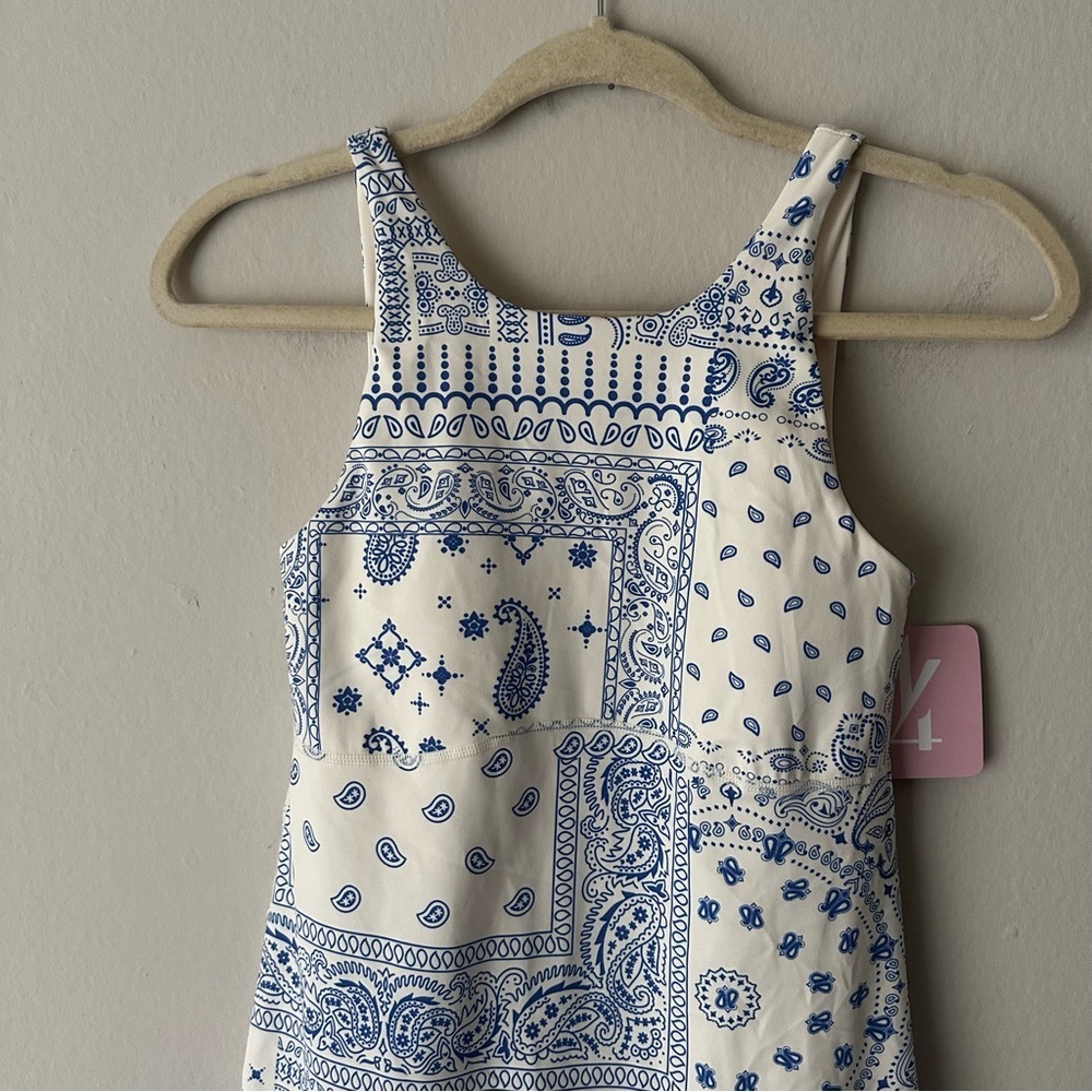 Z Supply Active Palisade’s Bandana Dress Western Blue and White XS NWT - Picture 3 of 11